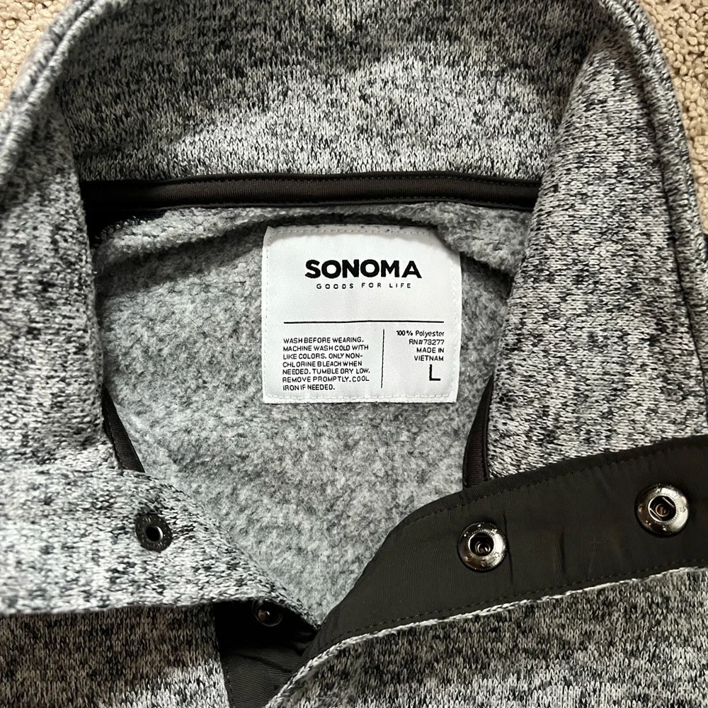 Sonoma Gray and Black Men's Sweater